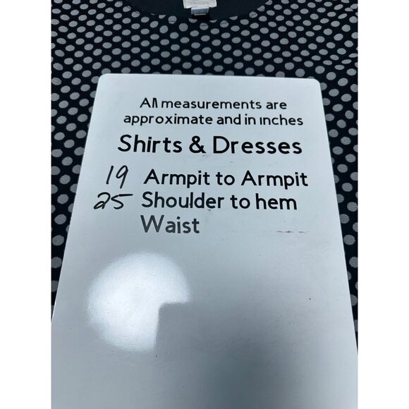 Chico's Black Cream Polka Dot Long Sheer Sleeve Blouse Size 2 US L - Picture 7 of 8